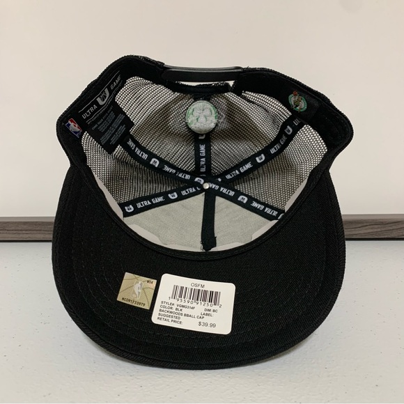 Ultra Game NBA Boston Celtics Trucker Baseball Hat/Cap-NWT - Picture 6 of 10